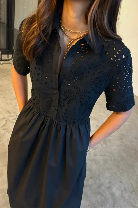 Never Fully Dressed Black Palm Broderie Hayley Dress