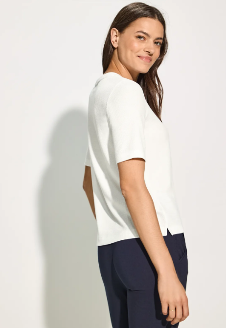 Cecil White Cropped T-Shirt