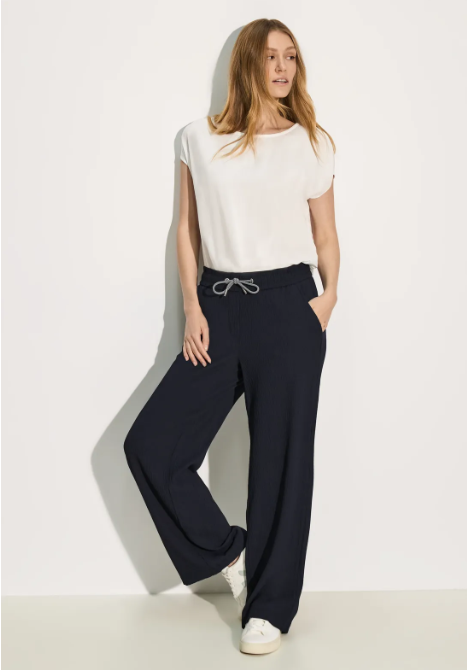 Cecil Navy Neele Trousers
