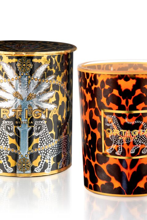 Ortigia Ambra Nera Candle Decorated SM