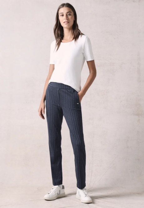 Cecil Navy Pinstripe Pants