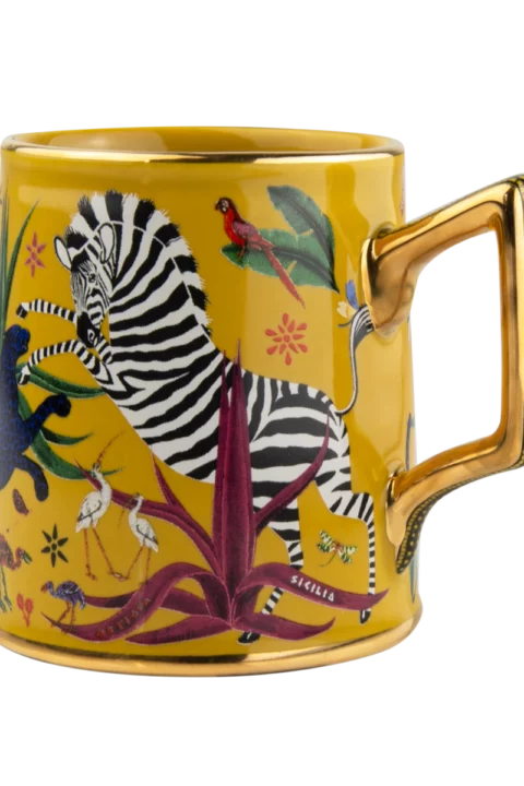 Ortigia Tazza Jungle Ceramic Yellow