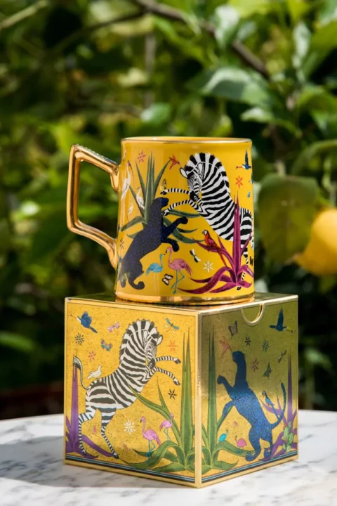 Ortigia Tazza Jungle Ceramic Yellow