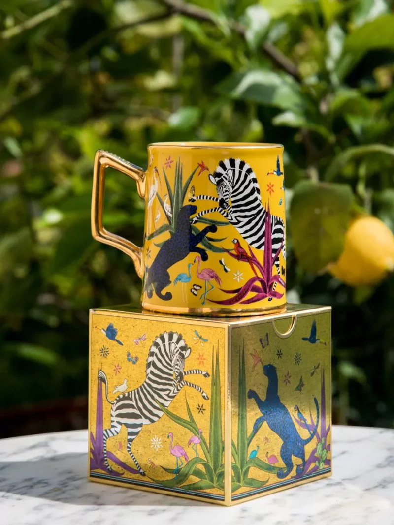 Ortigia Tazza Jungle Ceramic Yellow