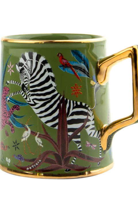 Ortigia Tazza Jungle Ceramic Green