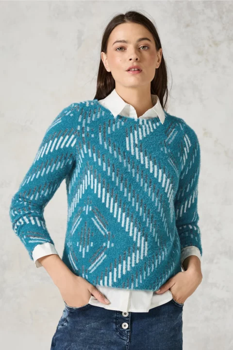 Cecil Big Jacquard Feather Sweater