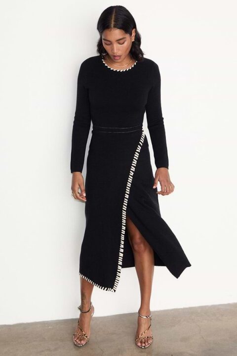 Never Fully Dressed Black & Cream Sydney Dress