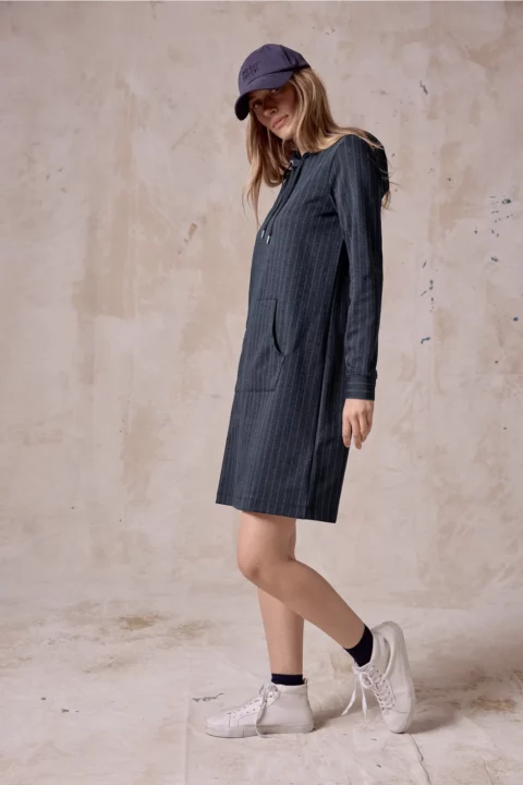 Cecil Lurex Stripe Hoody Dress