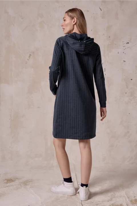 Cecil Lurex Stripe Hoody Dress