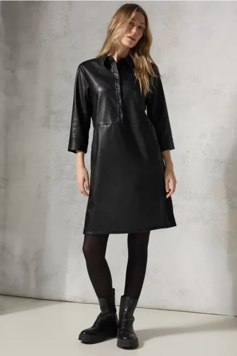 Cecil Faux Leather Dress