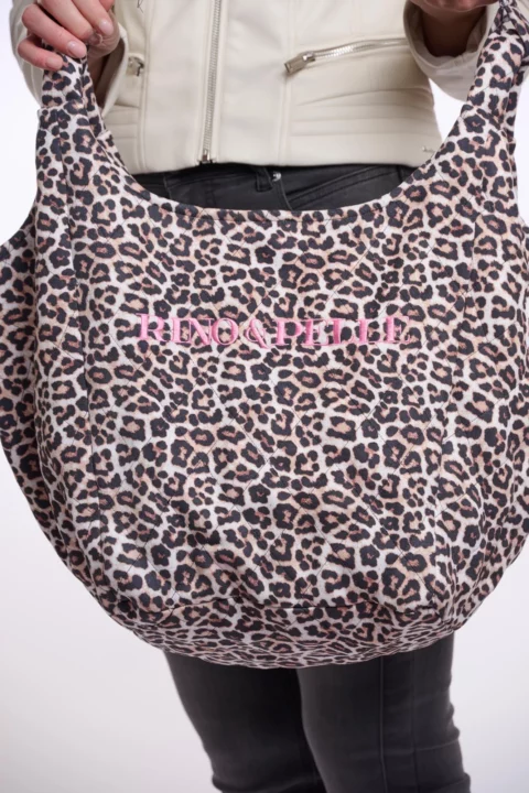 Gisa Leopard Print Tote Bag