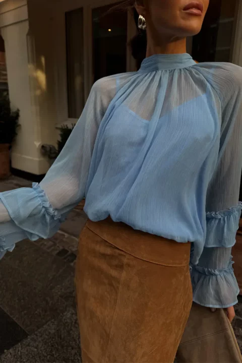 Pastel Blue Elinor Blouse