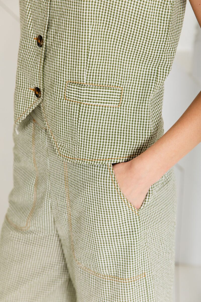 Birgette Green Waistcoat - Image 4